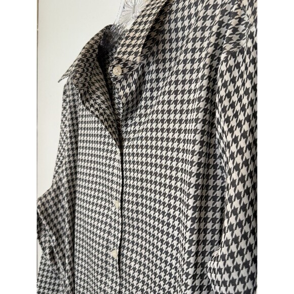 Chico’s No-Iron Coolmax All-Seasons Stretch Shirt Women’s 3 (16) Black White - Picture 10 of 11